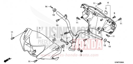 POIGNEE/REVETEMENT DE GUIDON NHX110WHA de 2010